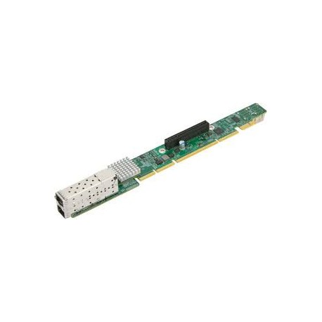 1U Ultra Riser with 2 10G SFP+ and 2 NVMe ports, Intel 82599ES (For Integration Only)