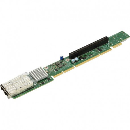 1U Ultra Riser 2-port 25GbE SFP28 Mellanox ConnectX-4 Lx EN, 1 PCI-E 3.0 x16 (internal), 4 NVMe ports.