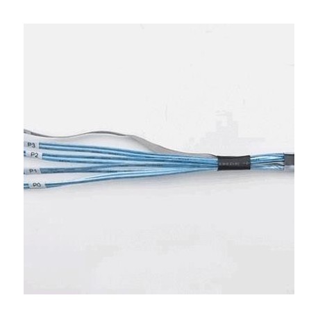 Ipass to 4 SATA cable 23CM, W / 25.5cm SB, S, 26AWG