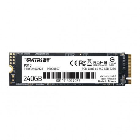 SSD Patriot P310 240 GB M.2 NVME PCIE