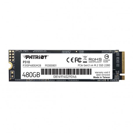 Dysk SSD Patriot P310 480GB M.2 NVMe PCIe