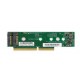 Supermicro 2x M.2 SATA oder NVME AOC-SMG3-2H8M2 Support-Karte