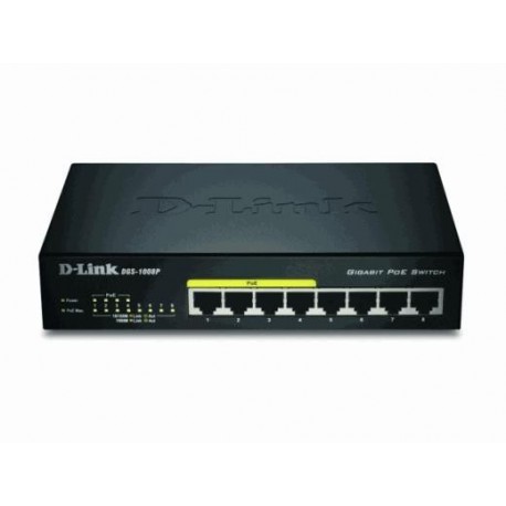 D-Link Switch 8 Port GBit Layer2 (4xPoE) DGS-1008P