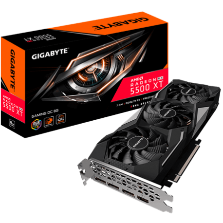 GIGA VGA 8GB Radeon RX5500XT GAMING OC-8GD 3xDP/H