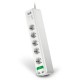 Listwa zasilająca z ochroną przeciwprzepięciową APC PM5U-GR 5 gniazd wyjściowych z 2-porty USB 5 V. 2.4 A. 230 V. Niemcy
