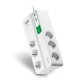 Listwa zasilająca APC PM6U-GR przeciwprzepięciowa. 6 gniazd. 2 porty USB 5 V. 2.4 A. 230 V. Niemcy