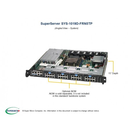 Supermicro SuperServer 1U Rack 1019D-FRN5TP
