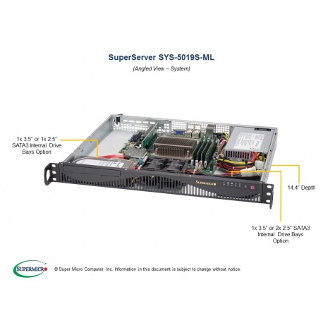 Supermicro serwer Rack 1U SYS-5019S-ML