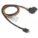 OCULINK-Kabel auf PCIe U.2 mit 75 cm Supermicro CBL-SAST-110